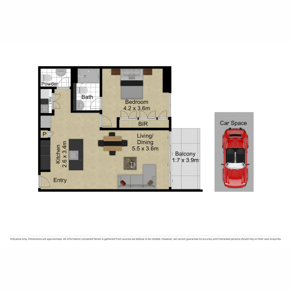 Floorplan of Homely apartment listing, 308/15 Provan Street, Campbell ACT 2612