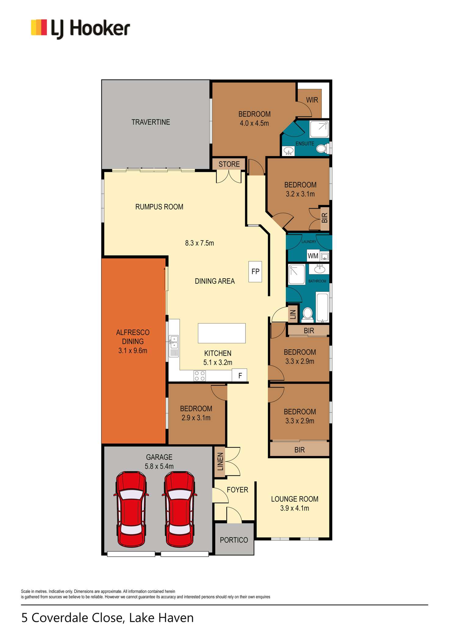 Floorplan of Homely house listing, 5 Coverdale Close, Lake Haven NSW 2263