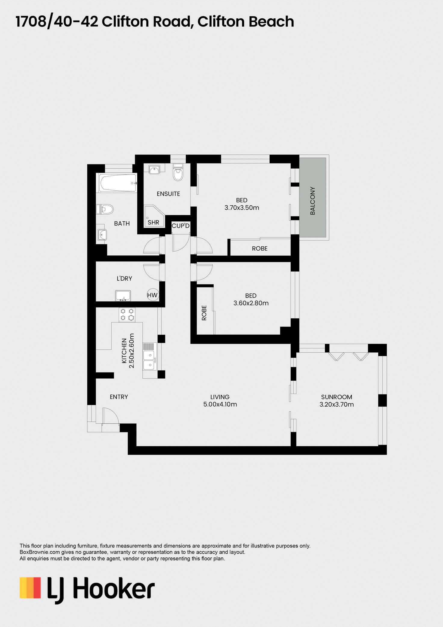 Floorplan of Homely unit listing, 1708/40-42 Clifton Road, Clifton Beach QLD 4879