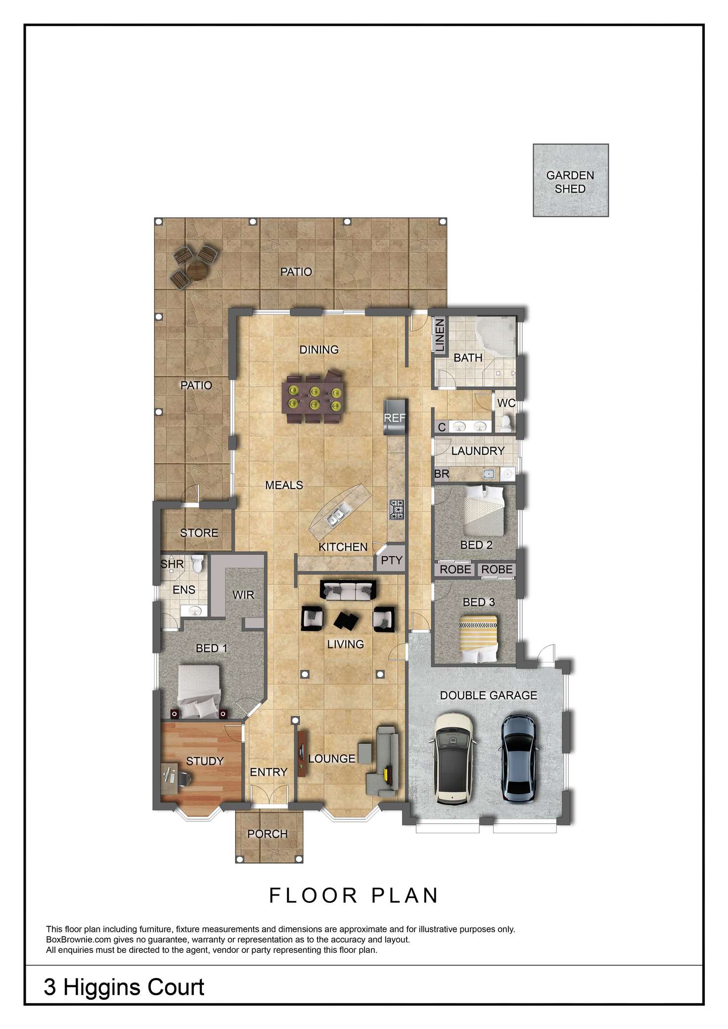 Floorplan of Homely house listing, 3 Higgins Court, Desert Springs NT 870