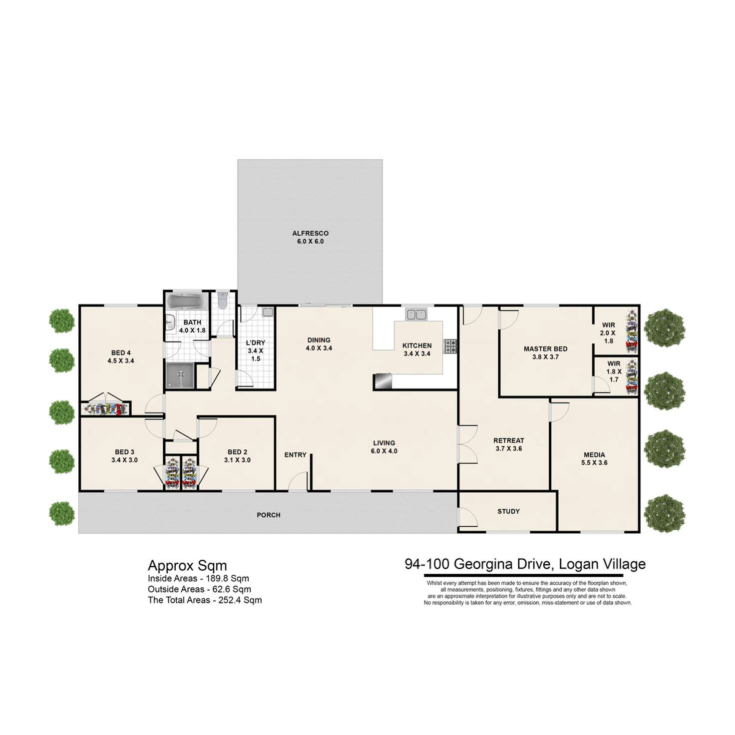 Floorplan of Homely house listing, 94-100 Georgina Drive, Logan Village QLD 4207