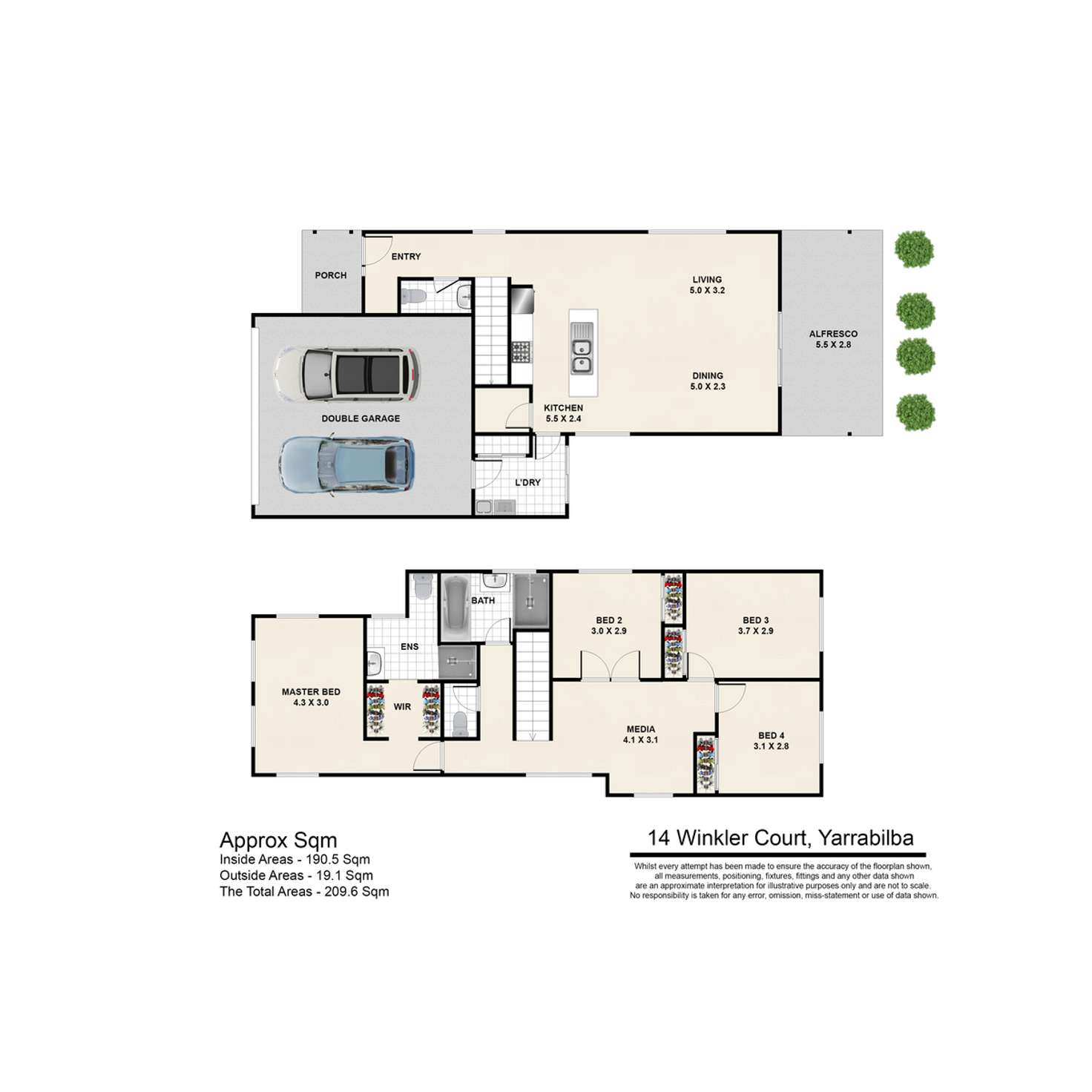 Floorplan of Homely house listing, 14 Winkler Court, Yarrabilba QLD 4207