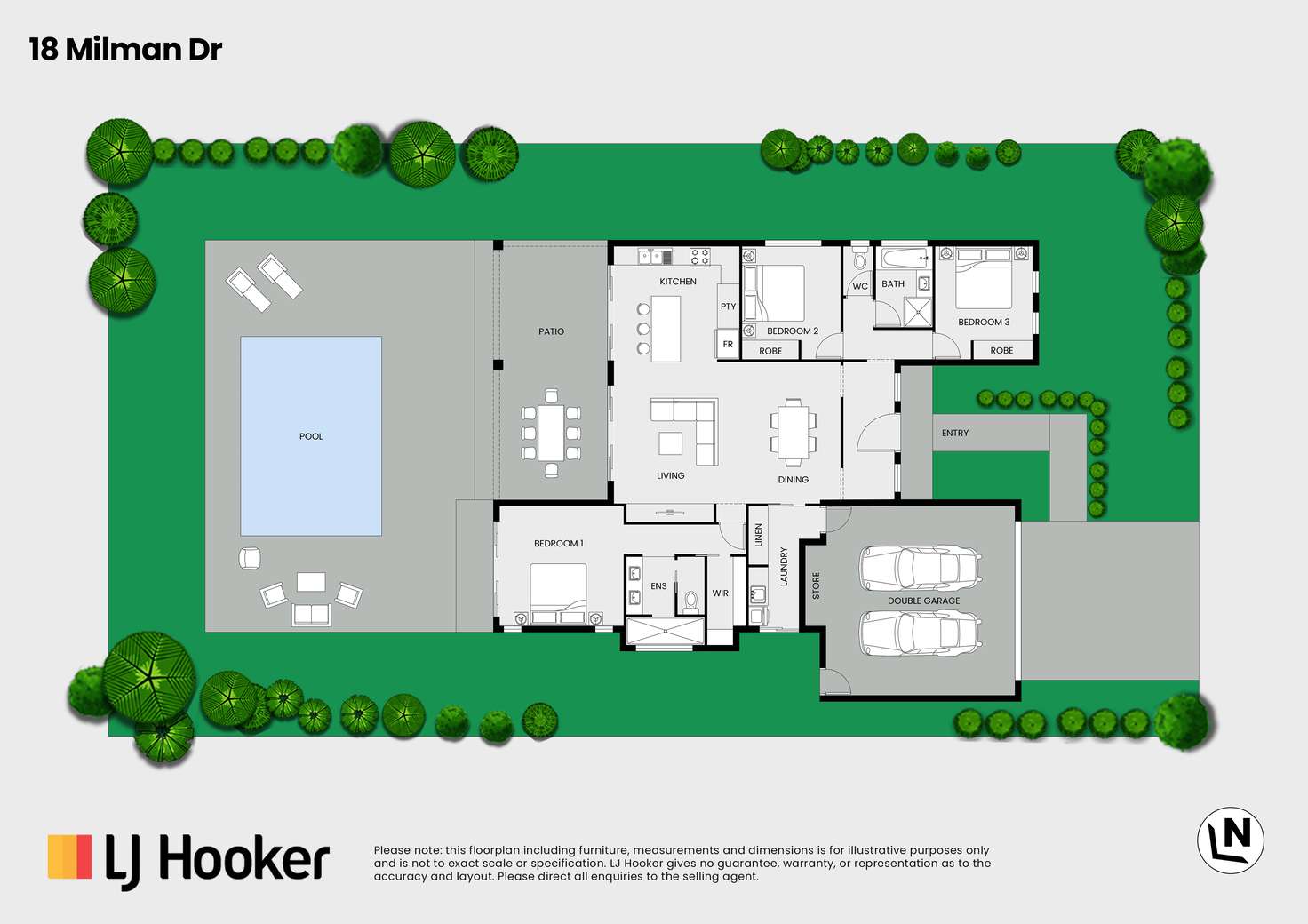 Floorplan of Homely house listing, 18 Milman Drive, Craiglie QLD 4877