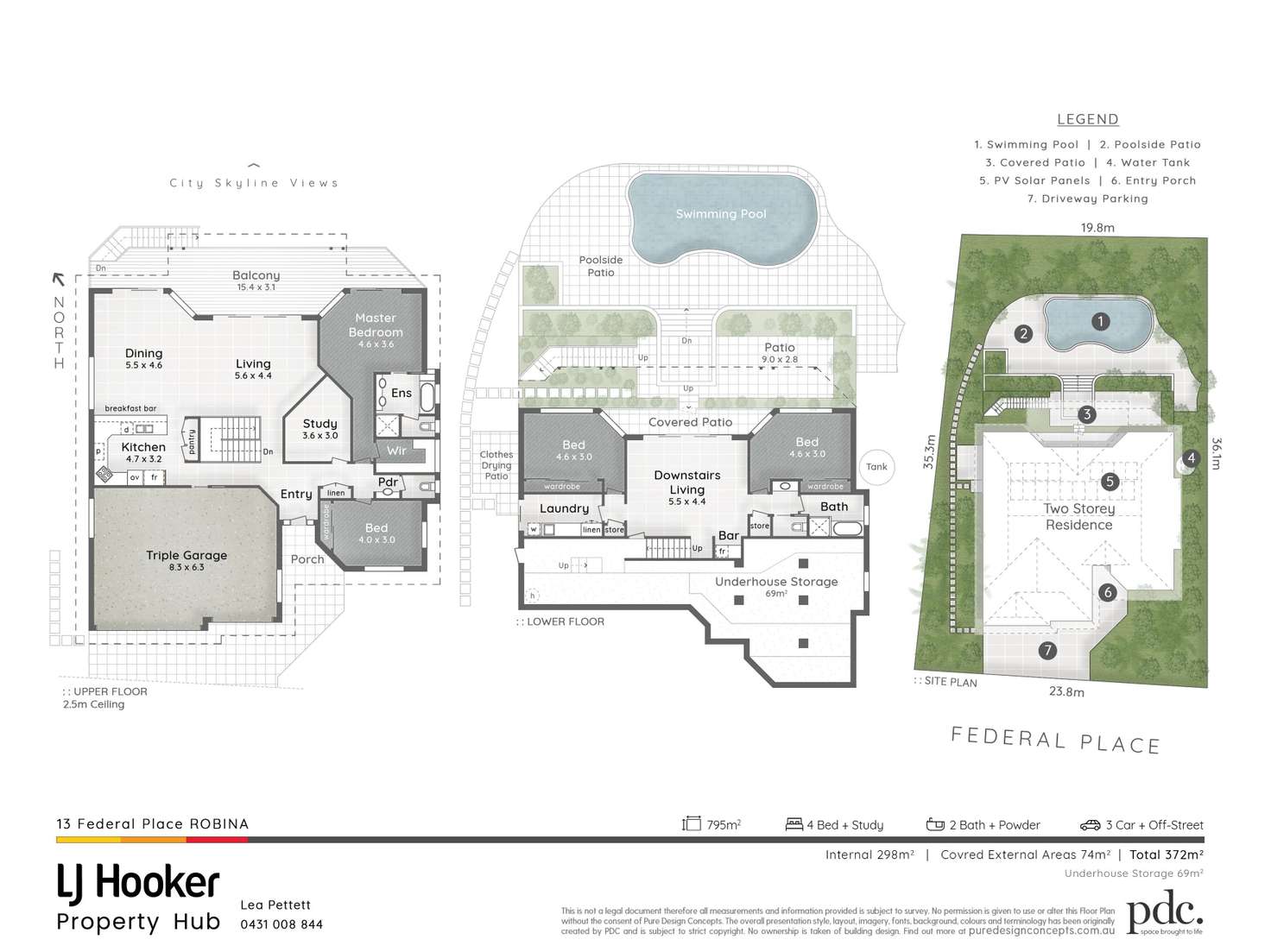 Floorplan of Homely house listing, 13 Federal Place, Robina QLD 4226