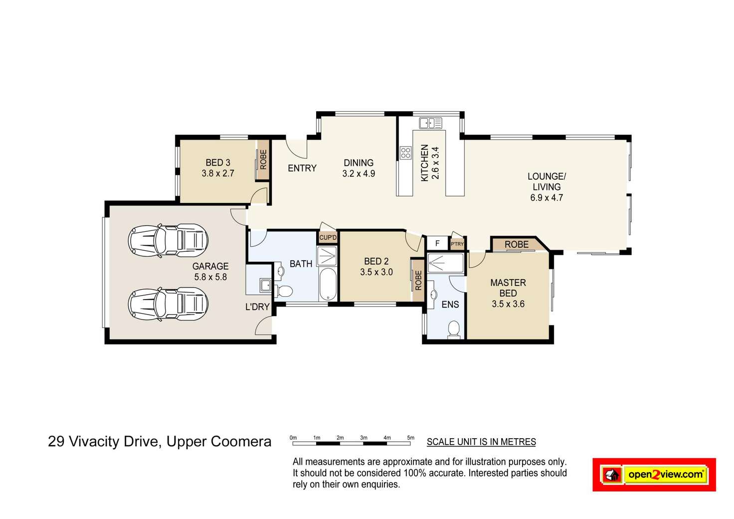 Floorplan of Homely house listing, 29 Vivacity Drive, Upper Coomera QLD 4209