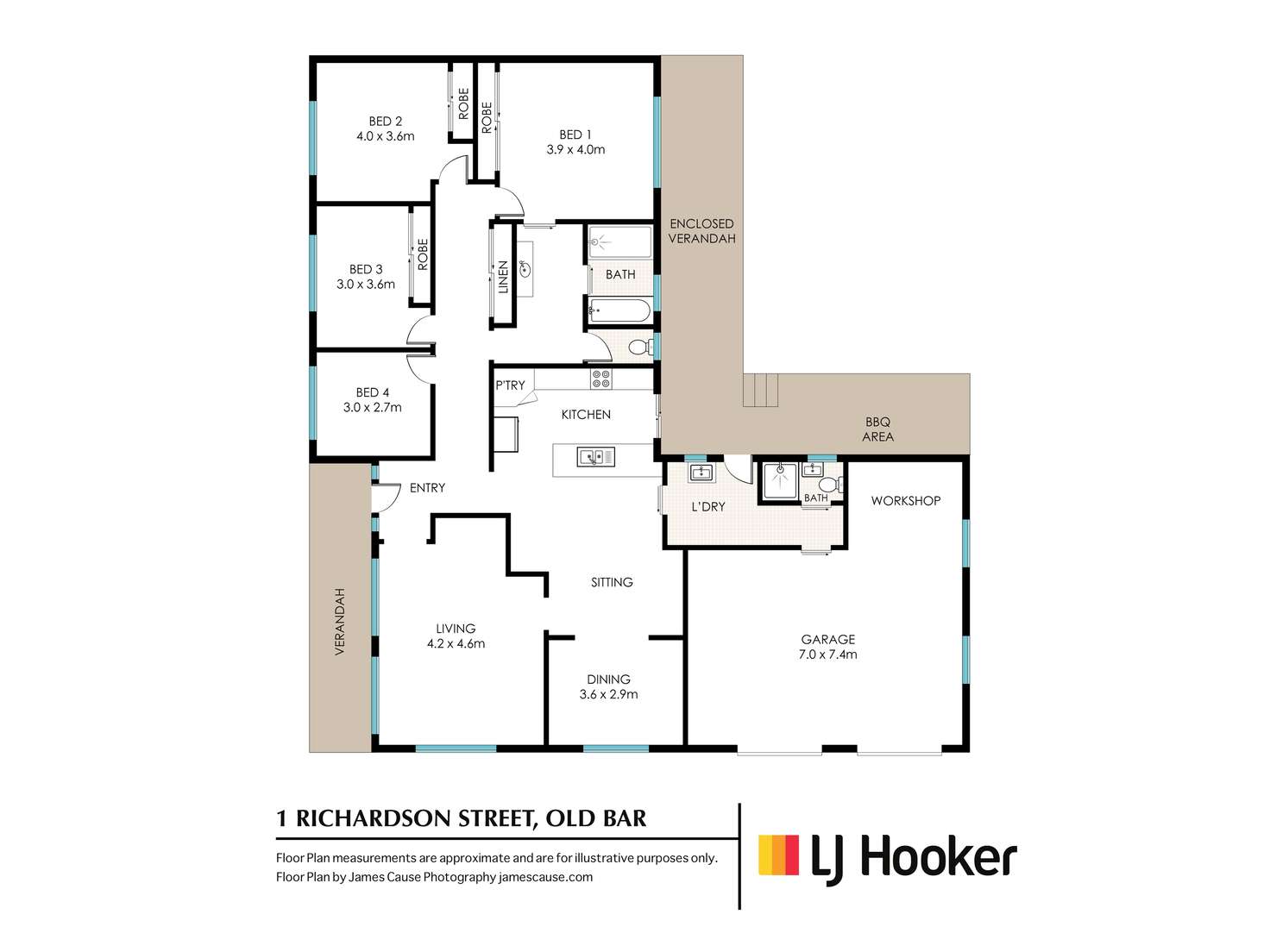 Floorplan of Homely house listing, 1 Richardson Street, Old Bar NSW 2430