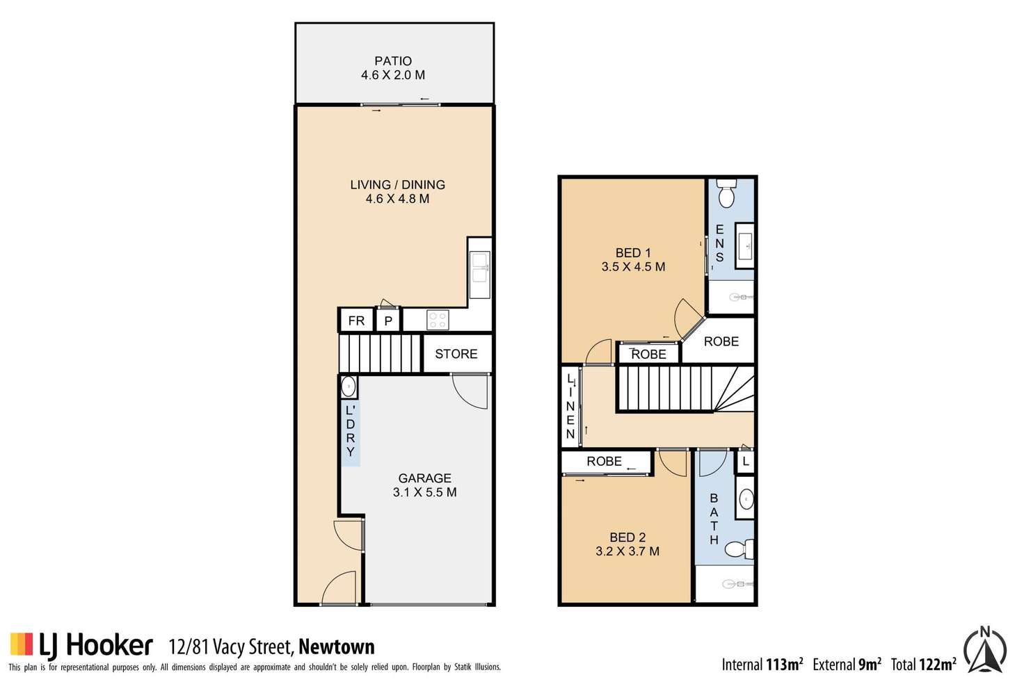Floorplan of Homely unit listing, 12/81 Vacy Street, Newtown QLD 4350