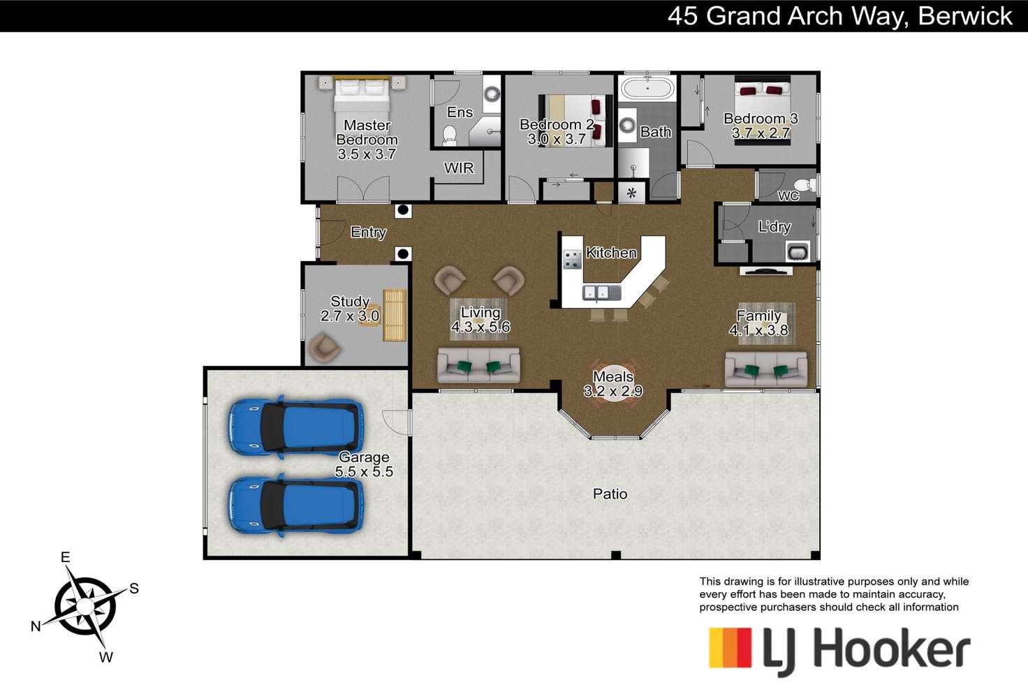 Floorplan of Homely house listing, 45 Grand Arch Way, Berwick VIC 3806