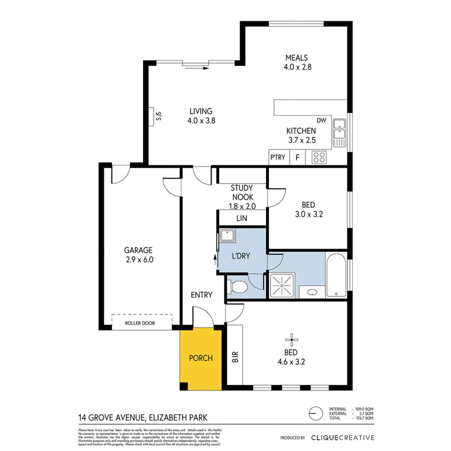Floorplan of Homely house listing, 14 Grove Avenue, Elizabeth Park SA 5113