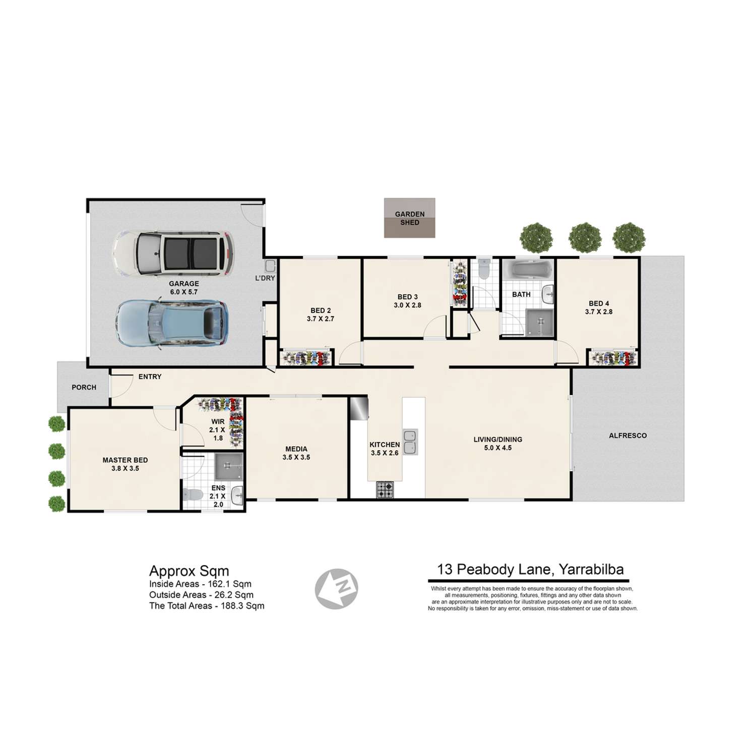 Floorplan of Homely house listing, 13 Peabody Lane, Yarrabilba QLD 4207