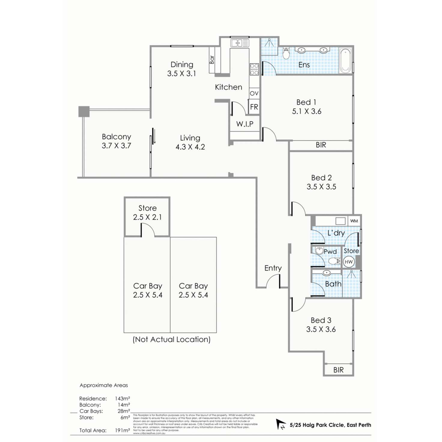 Floorplan of Homely apartment listing, 5/25 Haig Park Circle, East Perth WA 6004