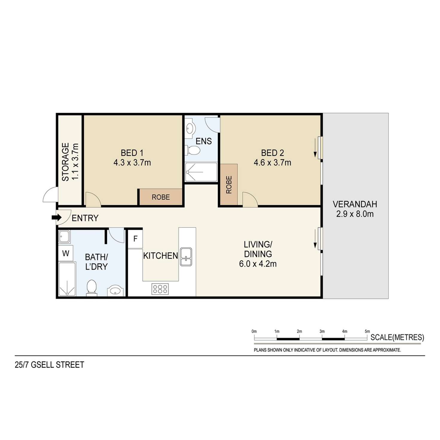 Floorplan of Homely apartment listing, 25/7 Gsell Street, Casuarina NT 810