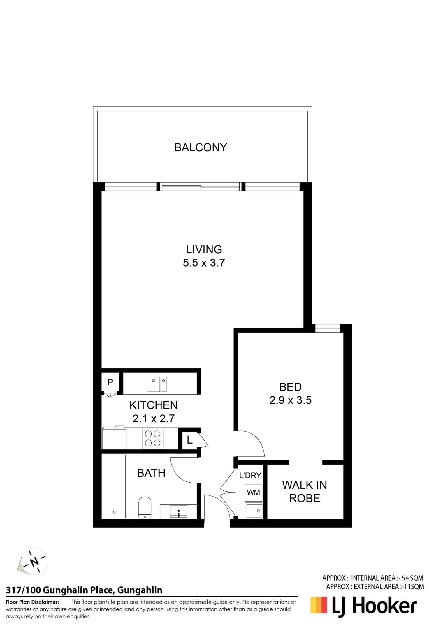 Floorplan of Homely apartment listing, 317/100 Gungahlin Place, Gungahlin ACT 2912