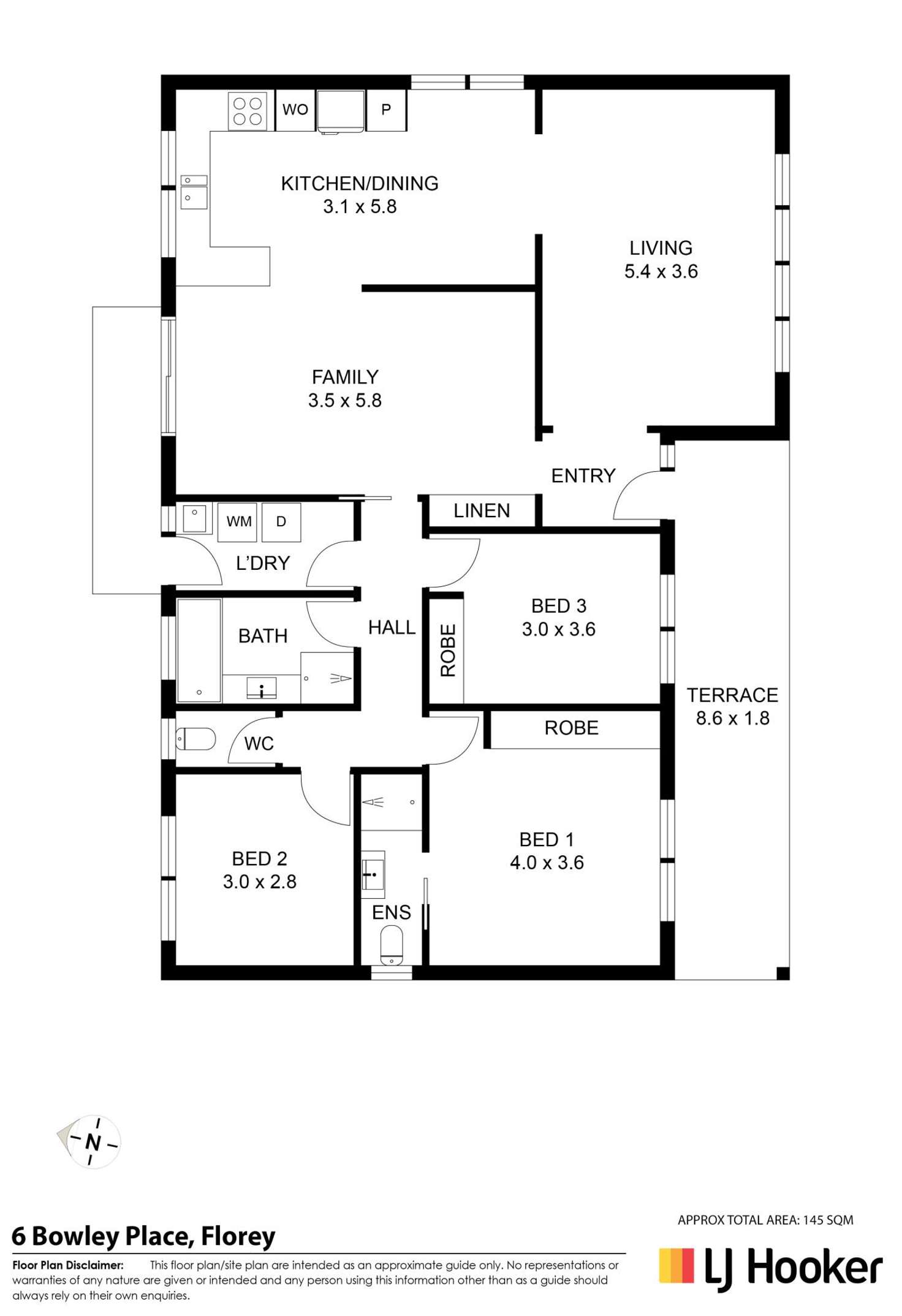 Floorplan of Homely house listing, 6 Bowley Place, Florey ACT 2615