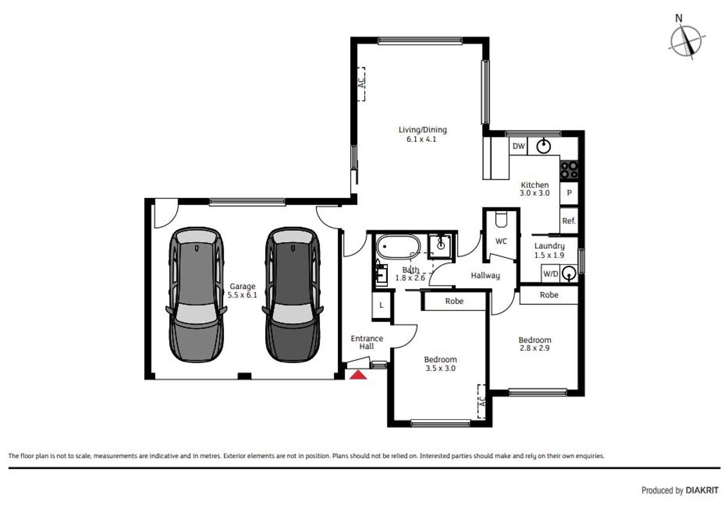 Floorplan of Homely townhouse listing, 5/3 Bural Court, Ngunnawal ACT 2913