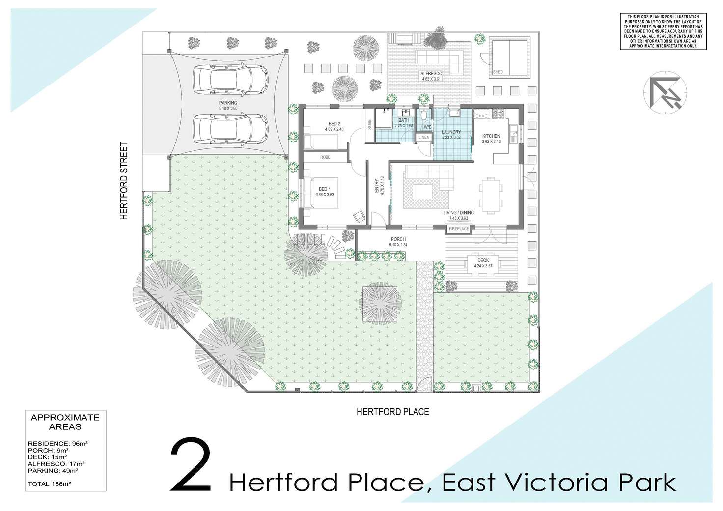 Floorplan of Homely house listing, 2 Hertford Place, East Victoria Park WA 6101