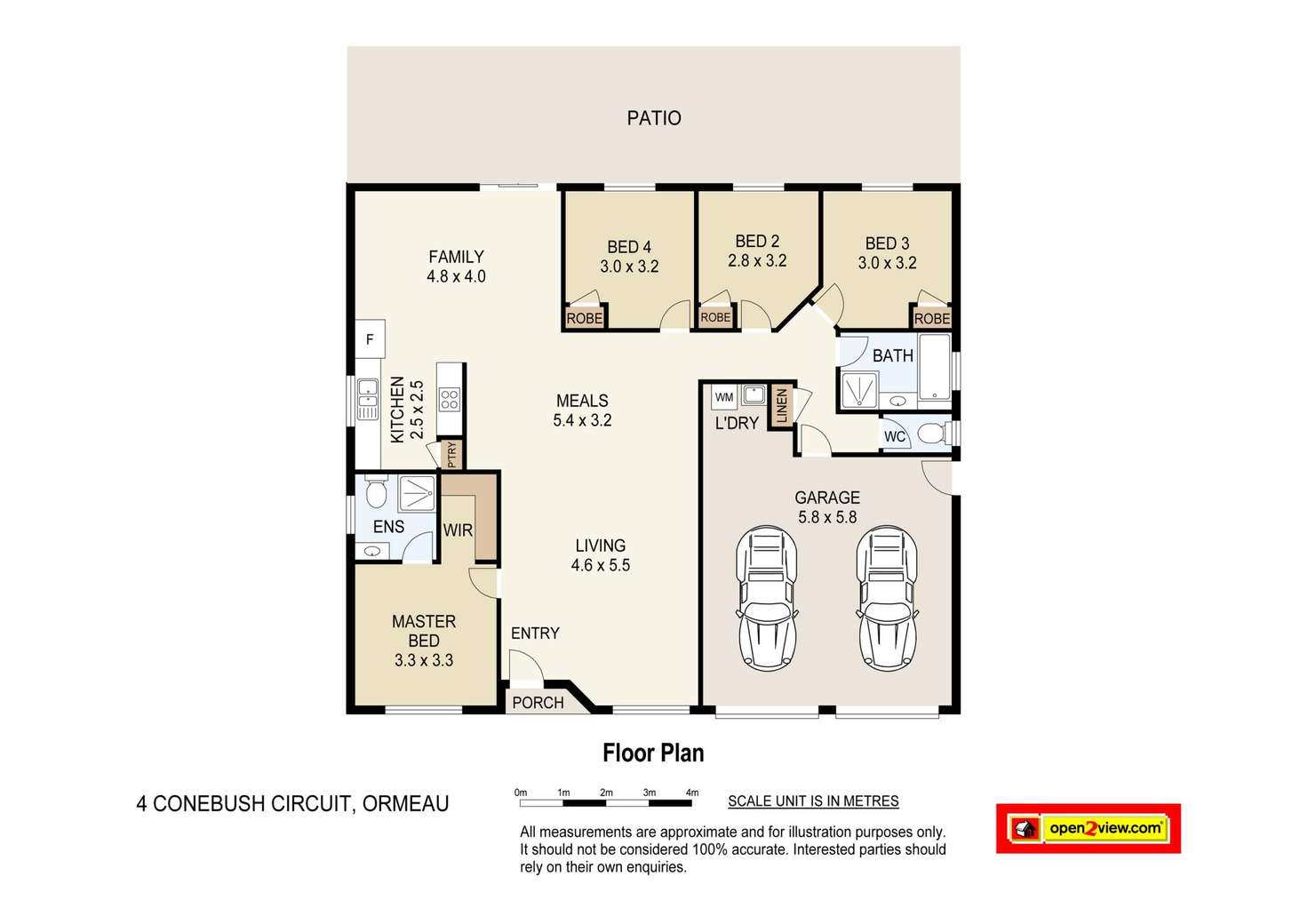 Floorplan of Homely house listing, 4 Conebush Circuit, Ormeau QLD 4208