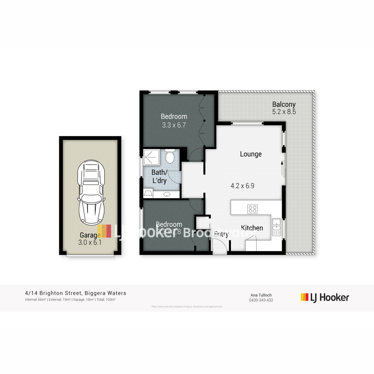 Floorplan of Homely apartment listing, 4/14 Brighton Street, Biggera Waters QLD 4216