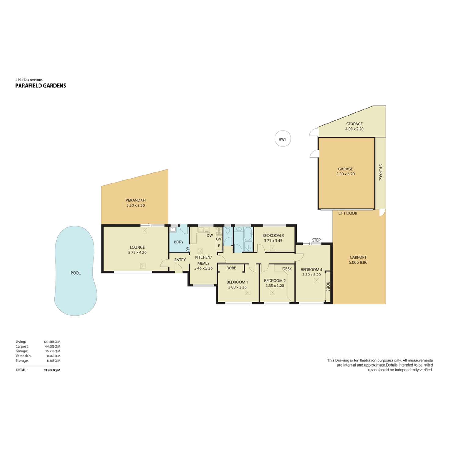 Floorplan of Homely house listing, 4 Halifax Avenue, Parafield Gardens SA 5107