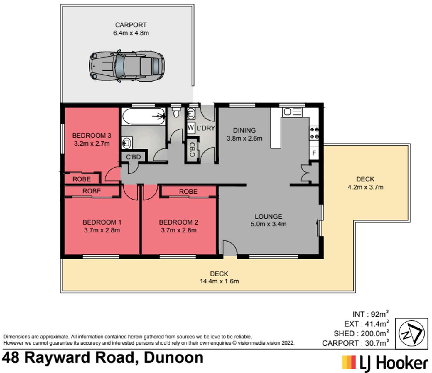 Floorplan of Homely lifestyle listing, 40 Rayward Road, Dunoon NSW 2480