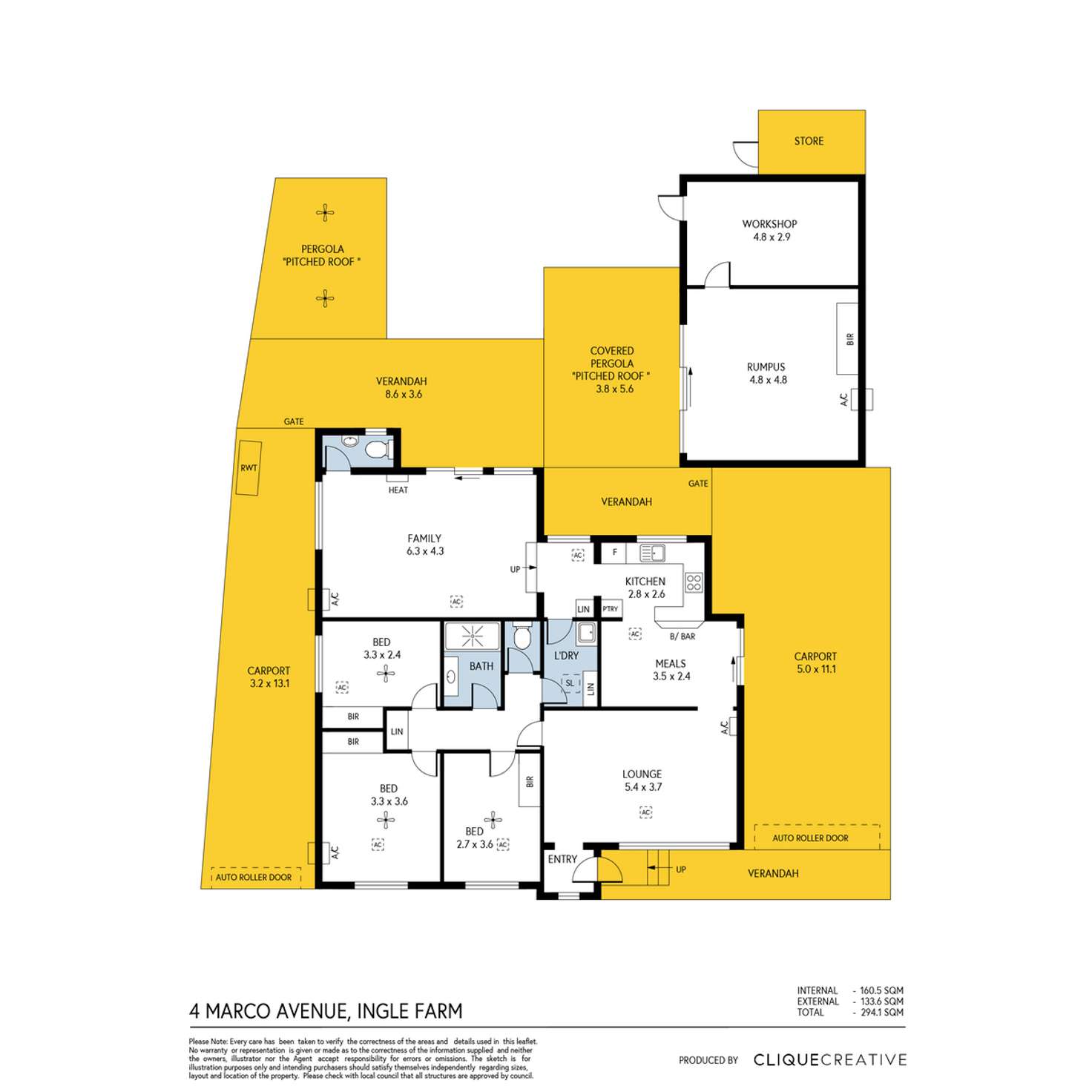 Floorplan of Homely house listing, 4 Marco Avenue, Ingle Farm SA 5098