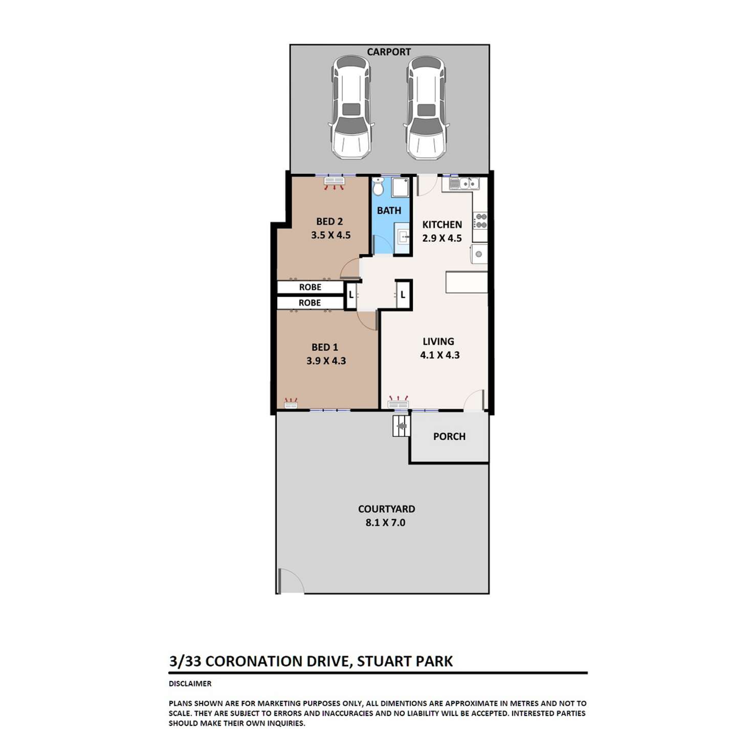 Floorplan of Homely unit listing, 3/33 Coronation Drive, Stuart Park NT 820