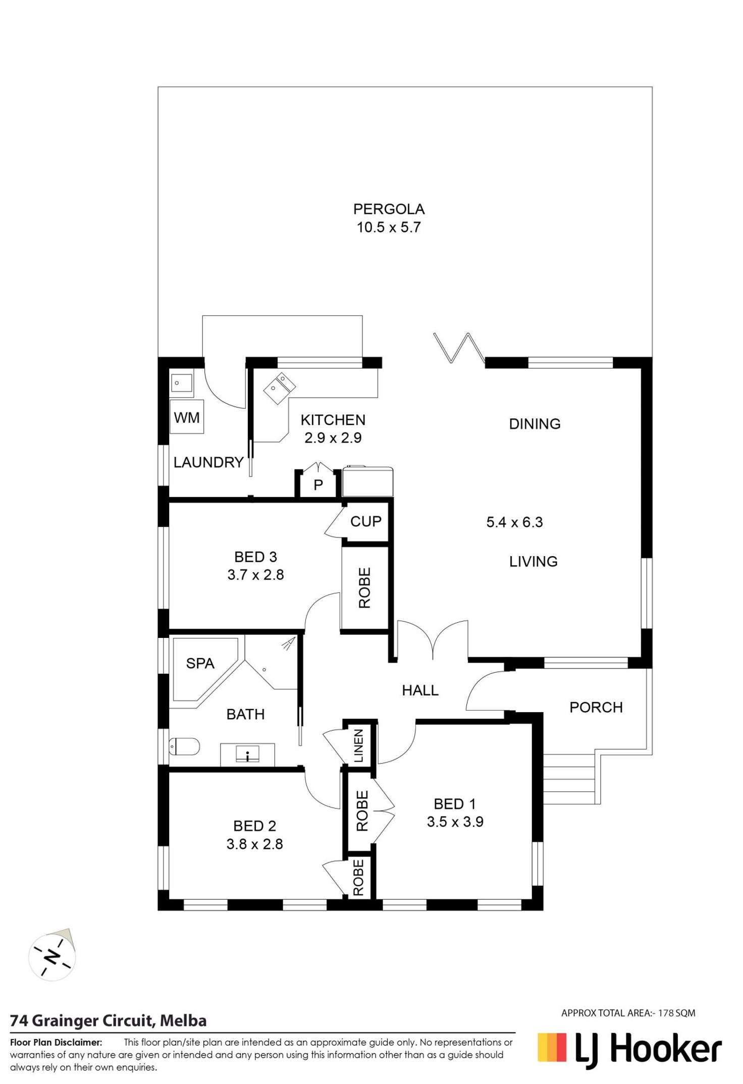 Floorplan of Homely house listing, 74 Grainger Circuit, Melba ACT 2615