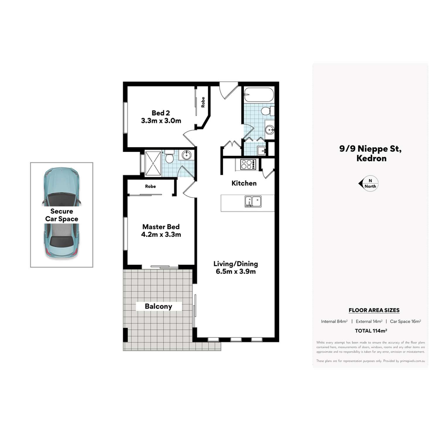 Floorplan of Homely unit listing, 9/9 Nieppe Street, Kedron QLD 4031