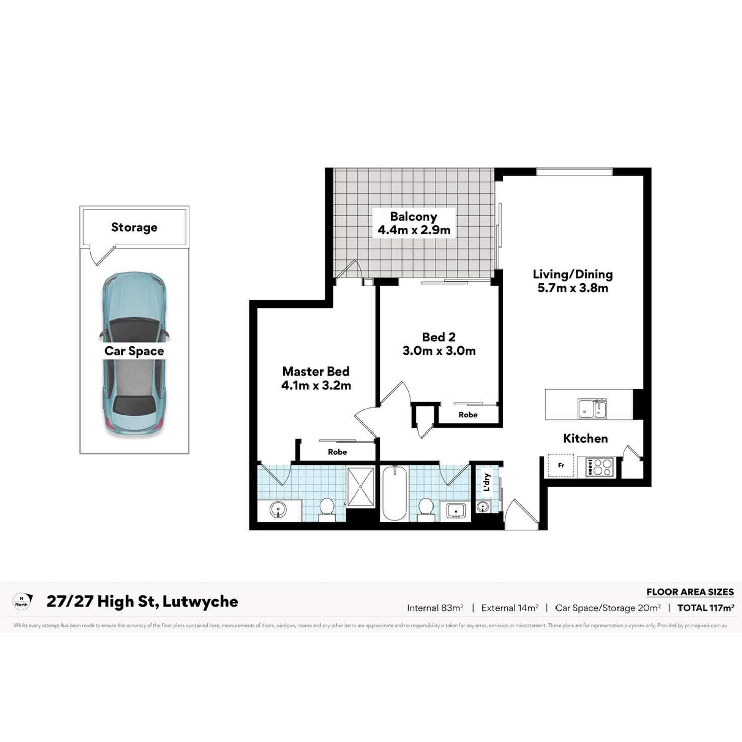 Floorplan of Homely apartment listing, 27/27 High Street, Lutwyche QLD 4030