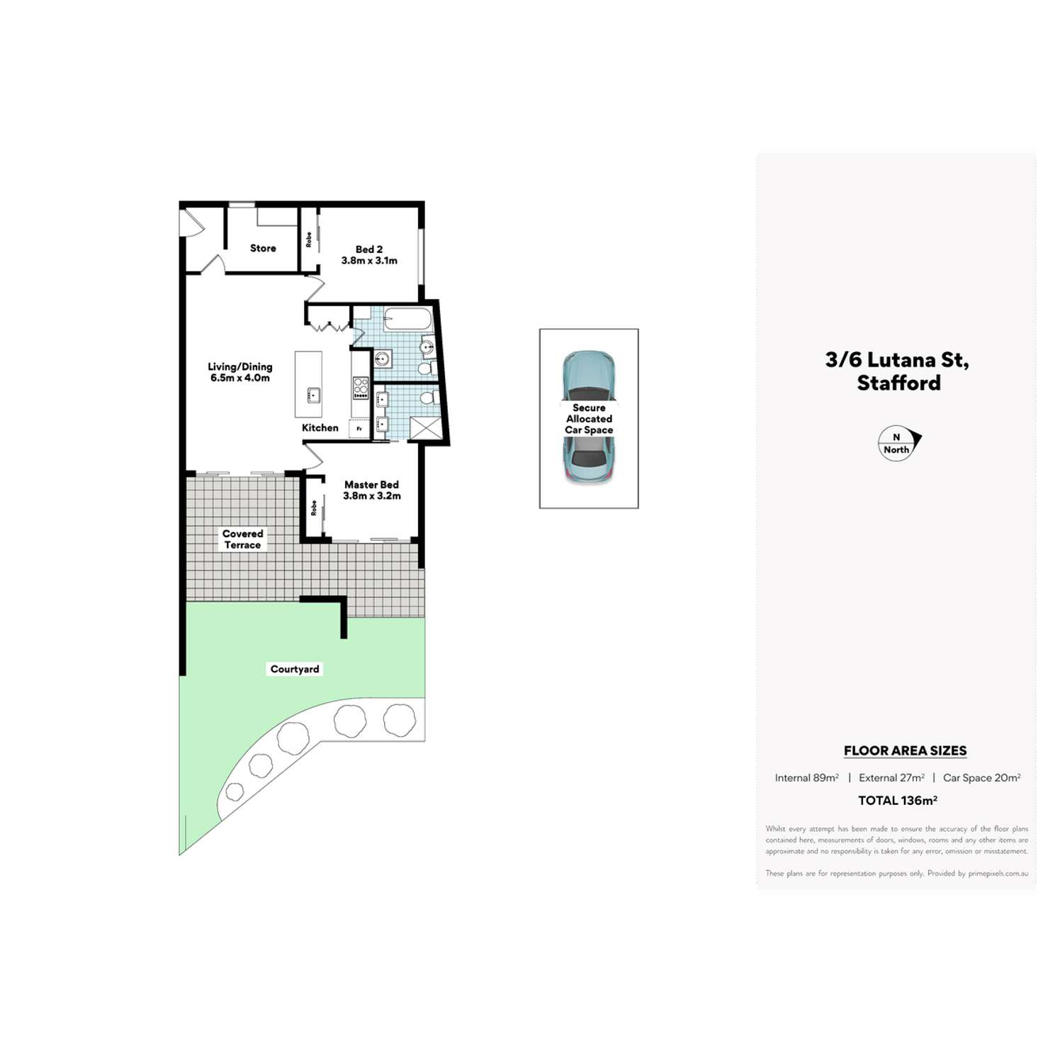 Floorplan of Homely apartment listing, 3/6 Lutana Street, Stafford QLD 4053