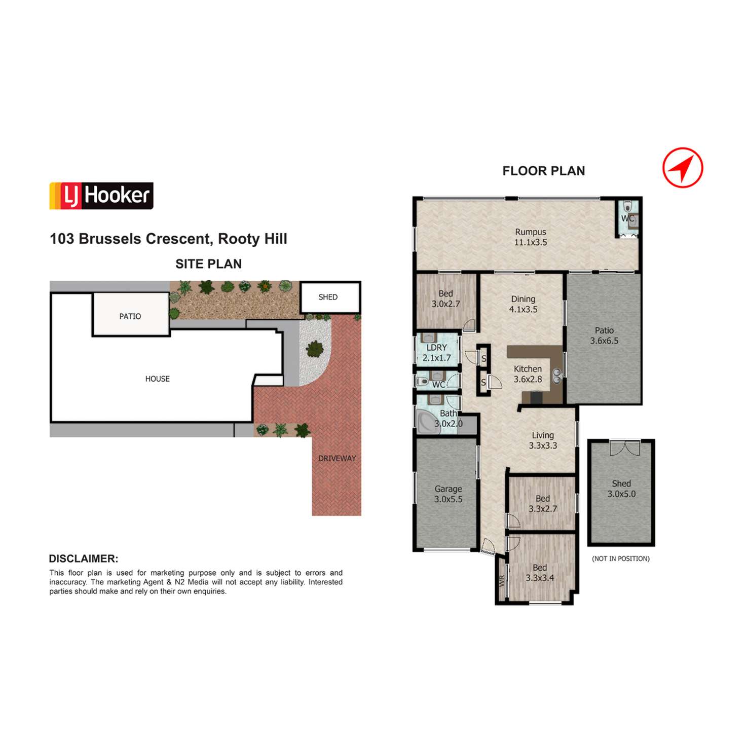 Floorplan of Homely house listing, 103 Brussels Crs, Rooty Hill NSW 2766