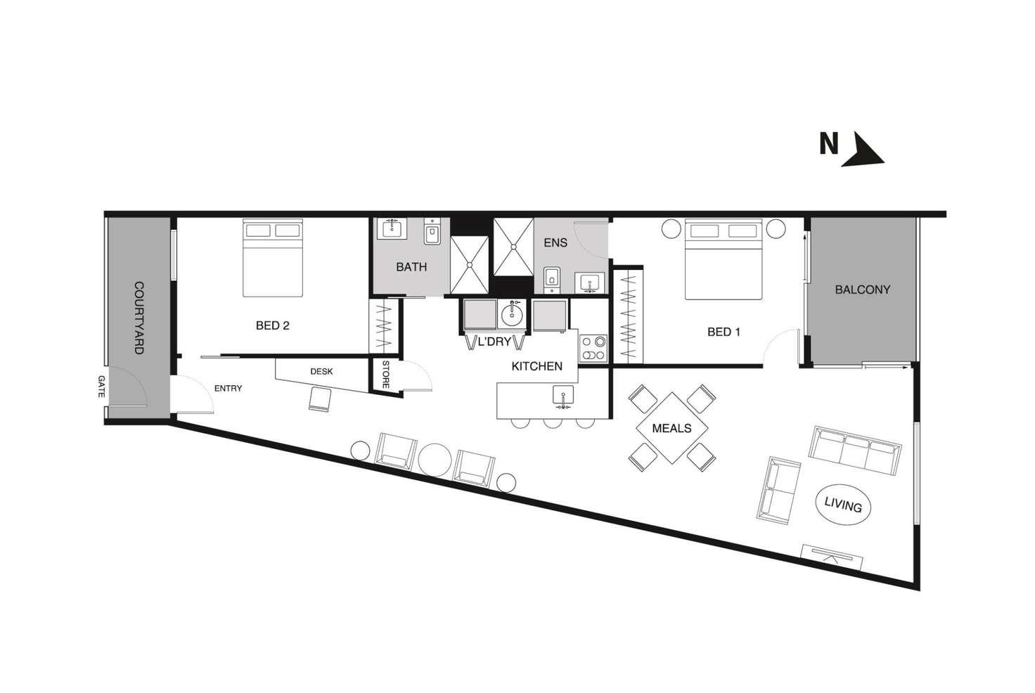 Floorplan of Homely apartment listing, 75/35 Oakden Street, Greenway ACT 2900