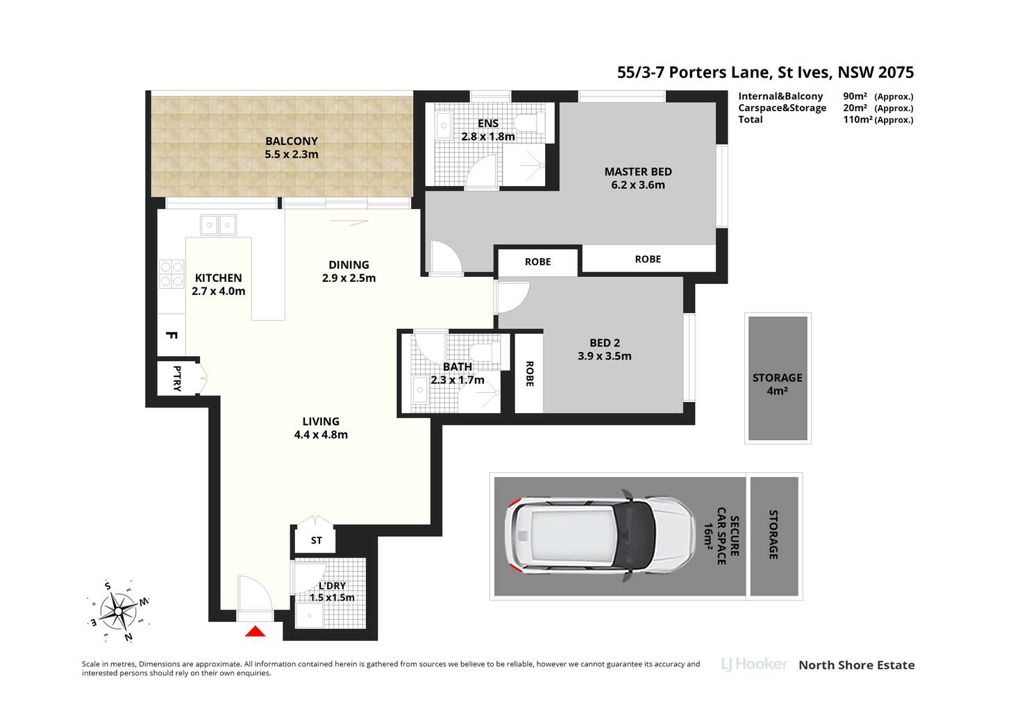 Floorplan of Homely apartment listing, 55/3-7 Porters Lane, St Ives NSW 2075