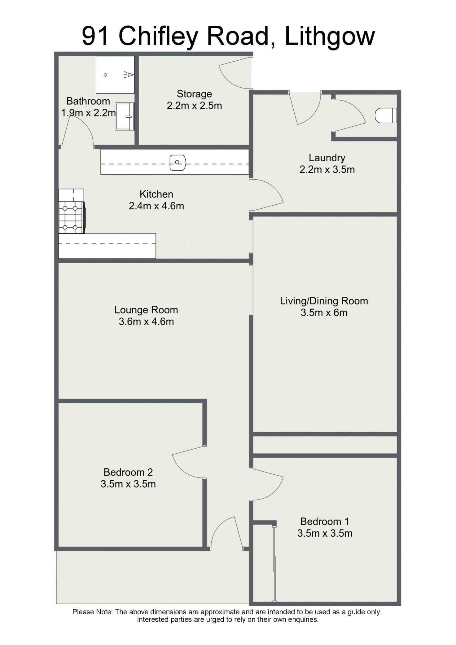 Floorplan of Homely house listing, 91 Chifley Road, Lithgow NSW 2790
