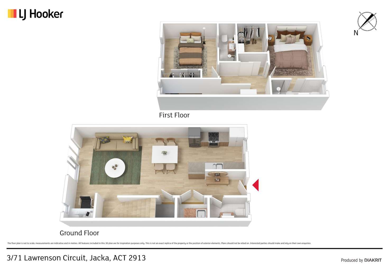 Floorplan of Homely townhouse listing, 3/71 Lawrenson Circuit, Jacka ACT 2914