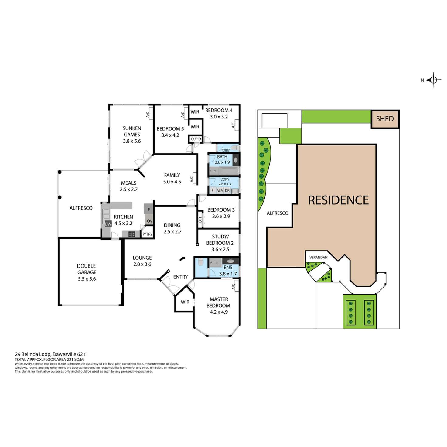 Floorplan of Homely house listing, 29 Belinda Loop, Dawesville WA 6211