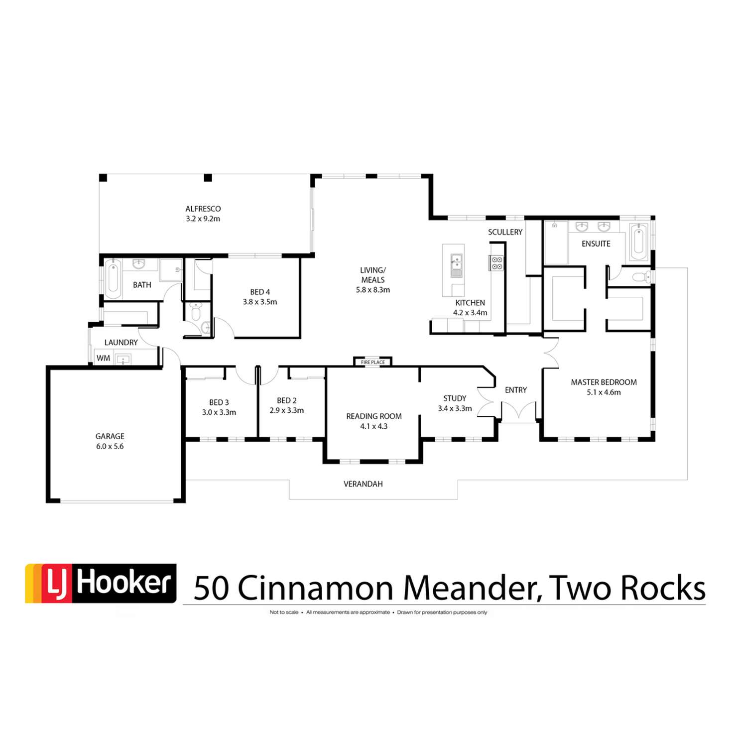 Floorplan of Homely house listing, 50 Cinnamon Meander, Two Rocks WA 6037