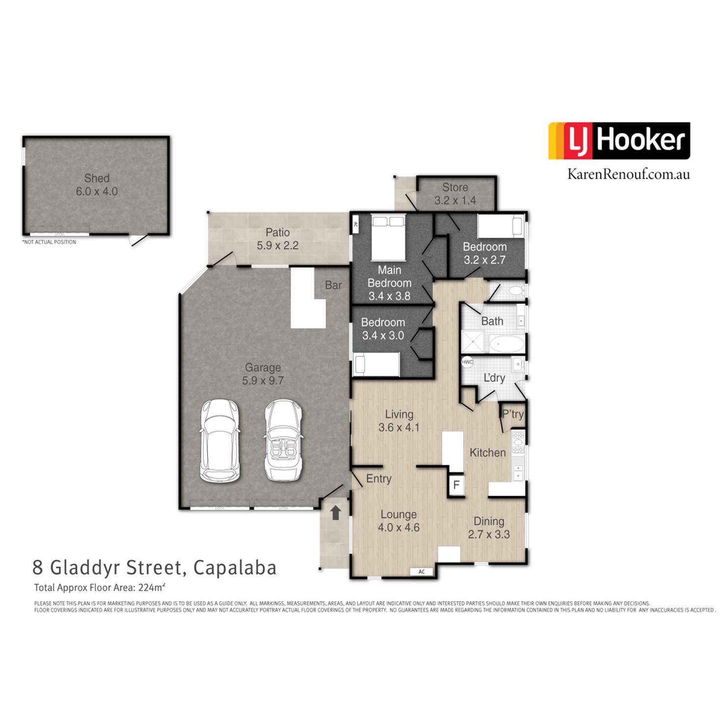 Floorplan of Homely house listing, 8 Gladdyr Street, Capalaba QLD 4157