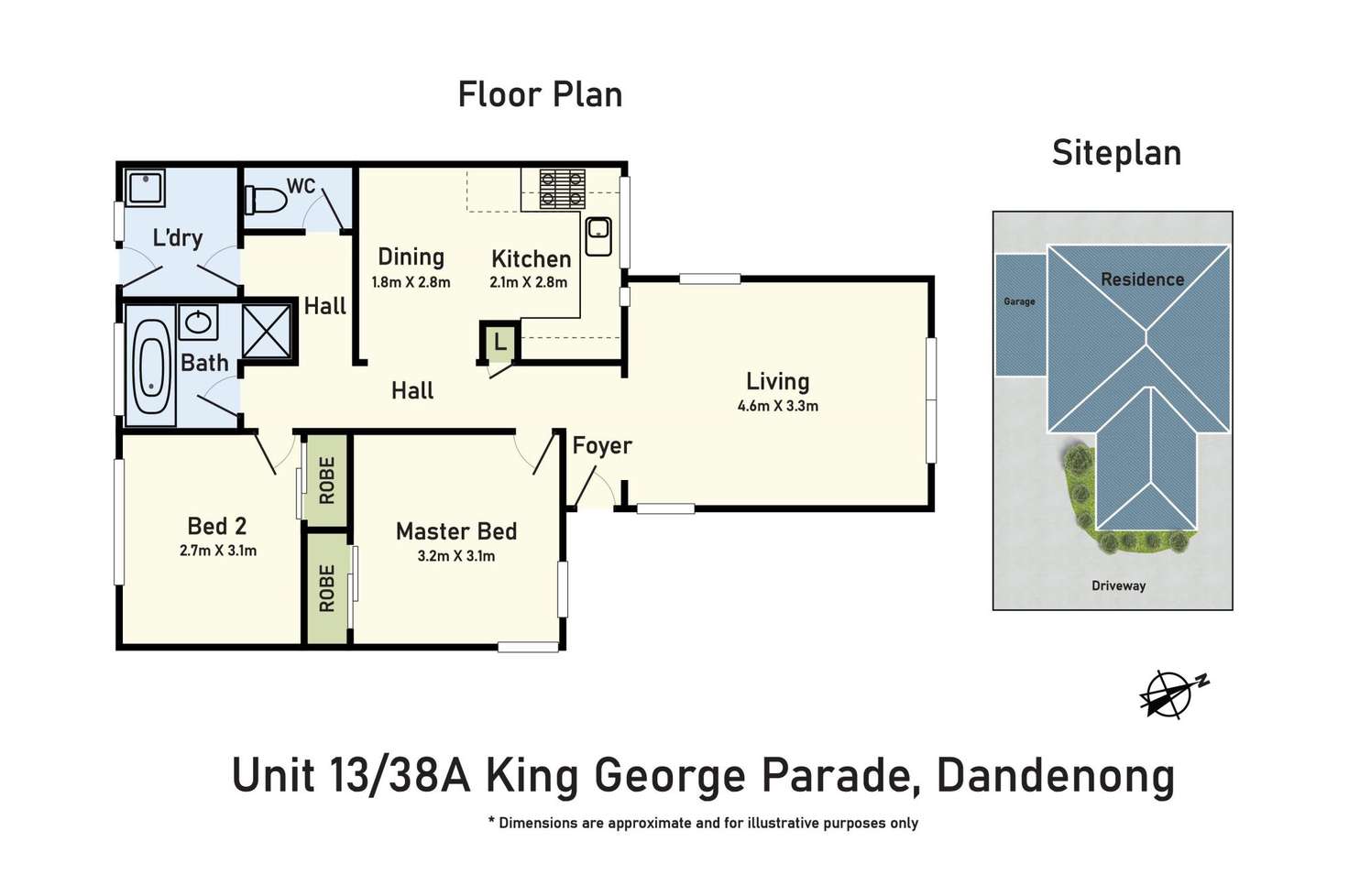 Floorplan of Homely unit listing, 13/38a King George Parade, Dandenong VIC 3175