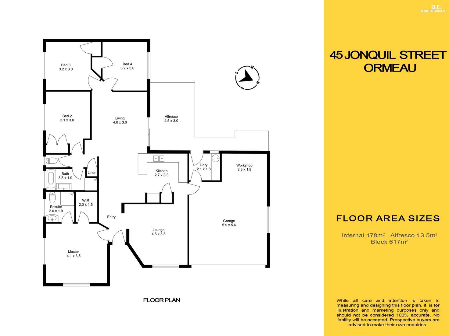 Floorplan of Homely house listing, 45 Jonquil Street, Ormeau QLD 4208