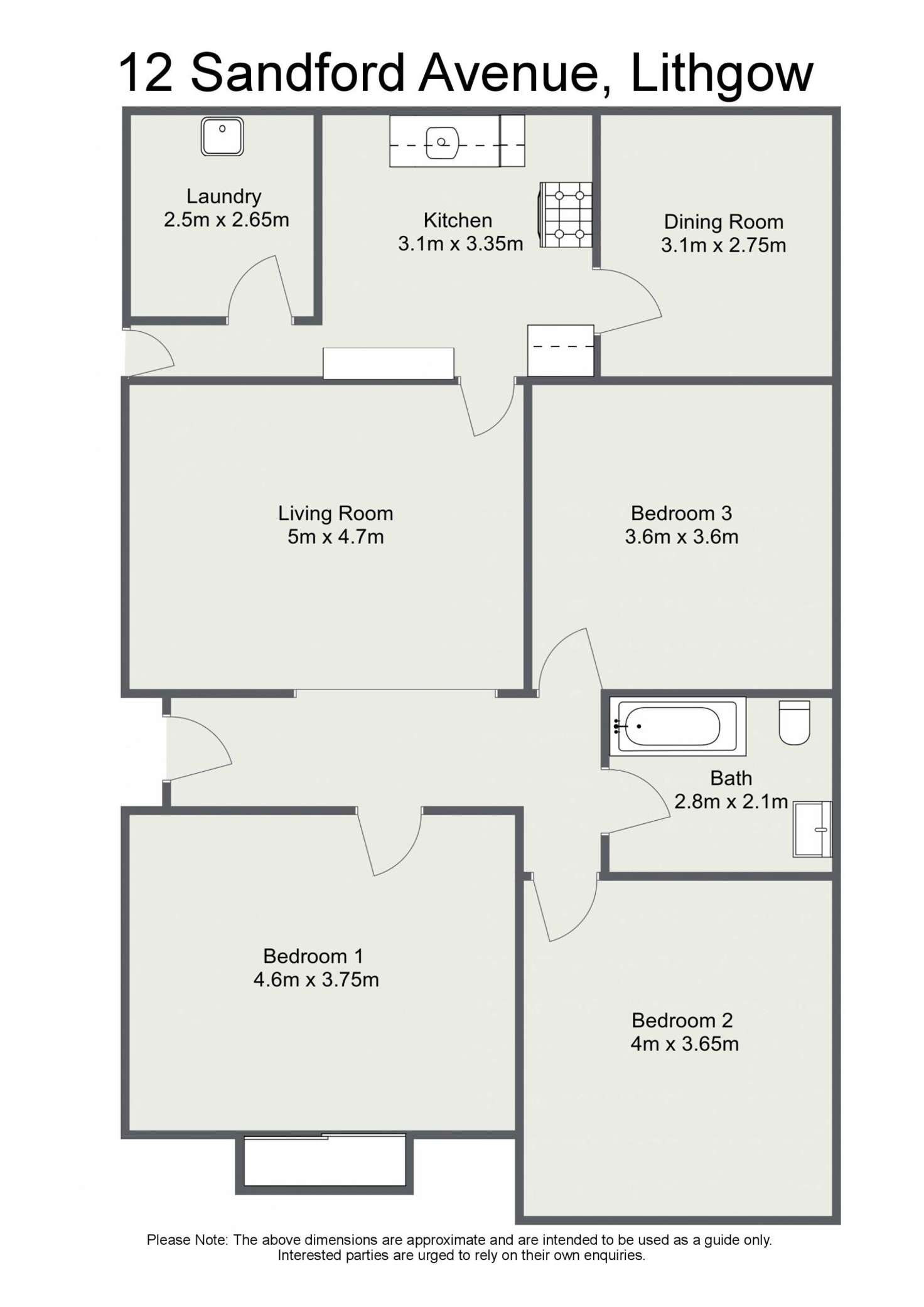 Floorplan of Homely house listing, 12 Sandford Avenue, Lithgow NSW 2790