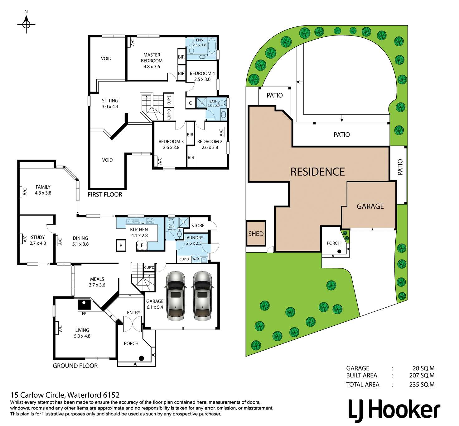 Floorplan of Homely house listing, 15 Carlow Circle, Waterford WA 6152