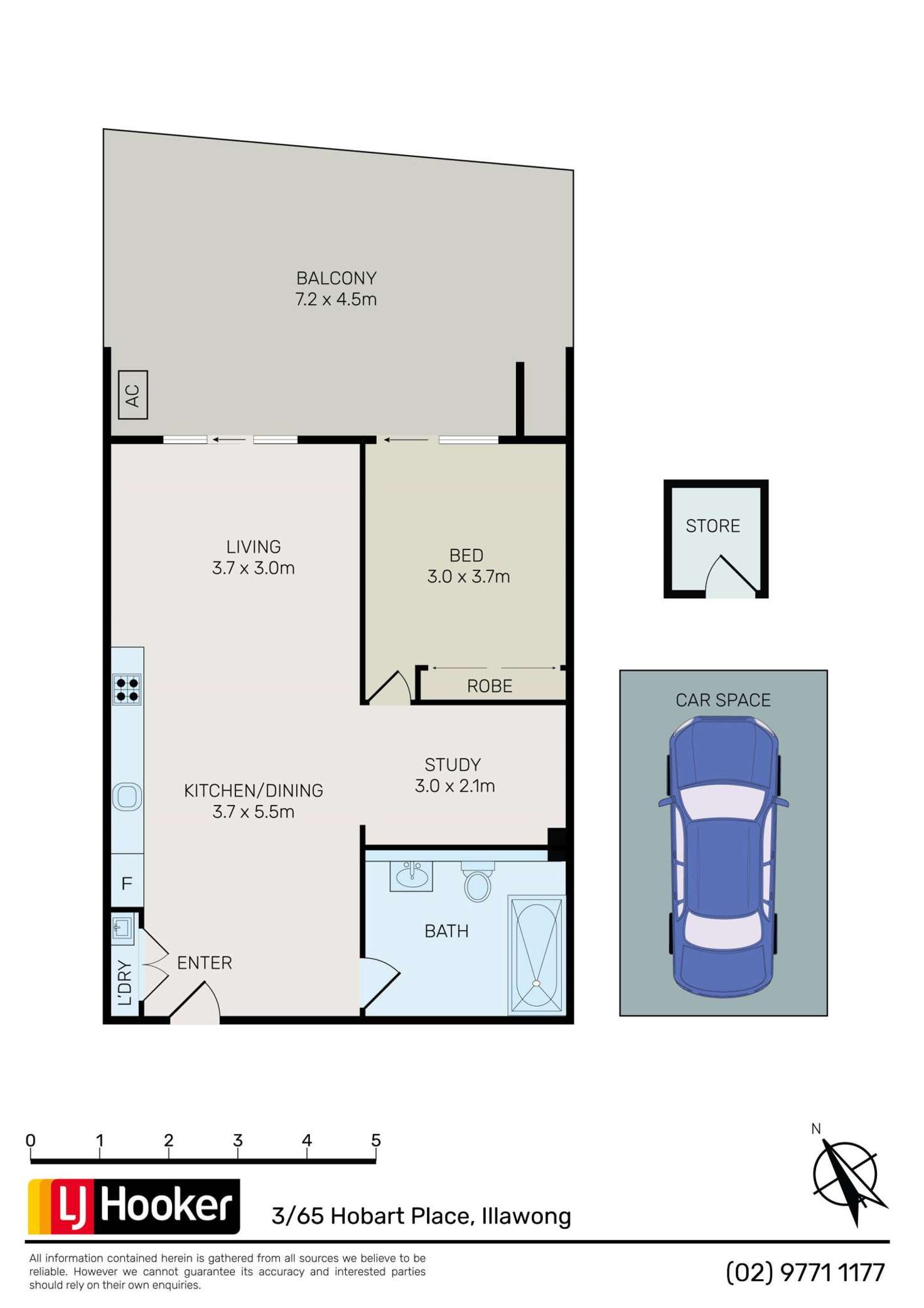 Floorplan of Homely apartment listing, 3/65 Hobart Place, Illawong NSW 2234