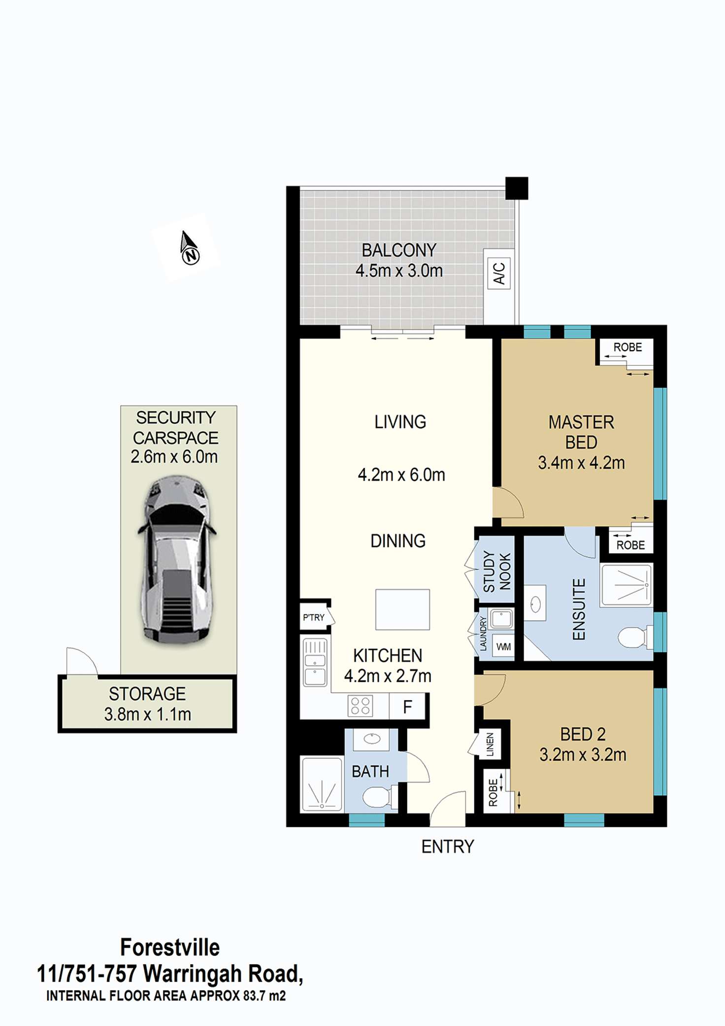 Floorplan of Homely unit listing, 11/751-757 Warringah Road, Forestville NSW 2087