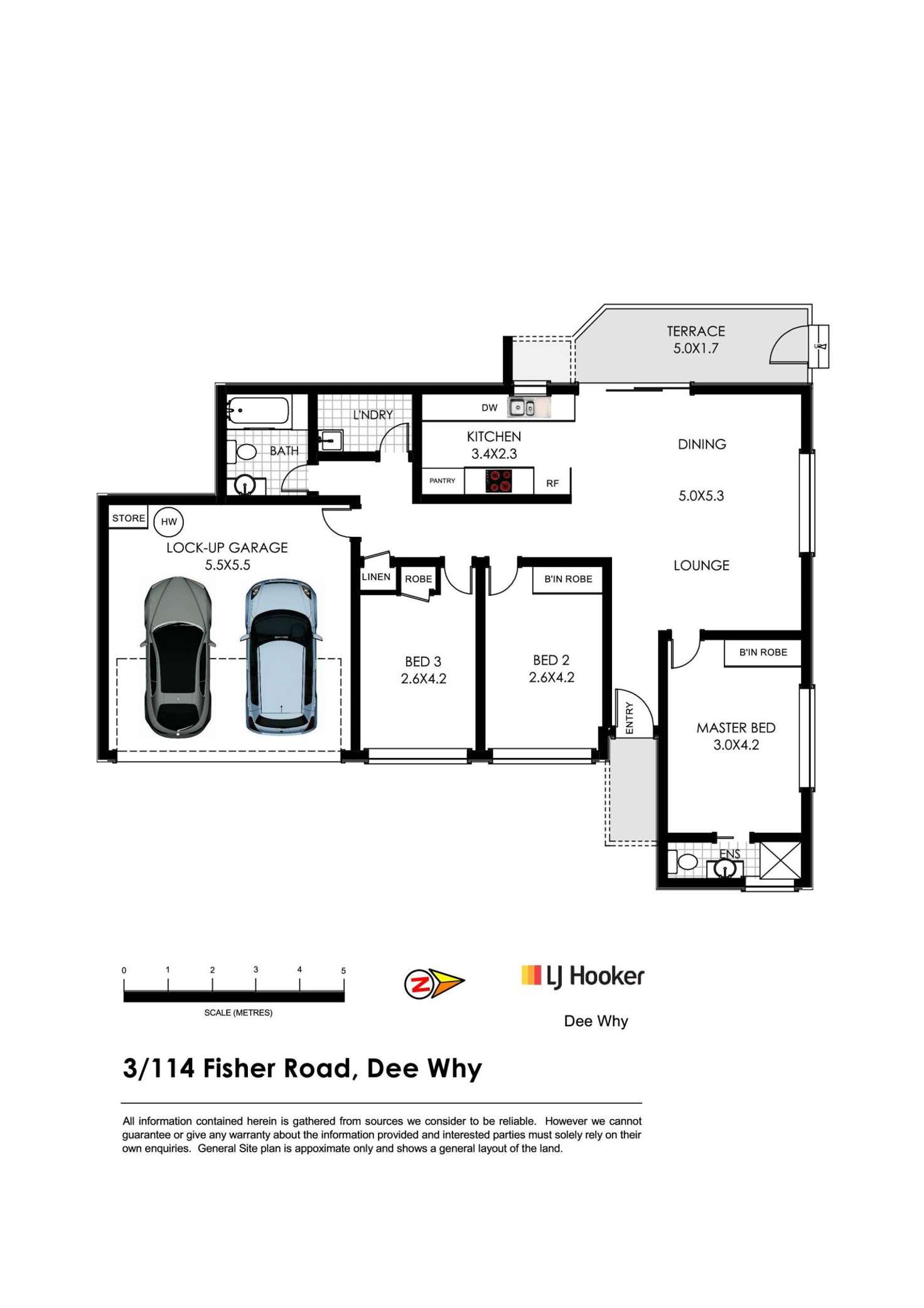 Floorplan of Homely townhouse listing, 3/114 Fisher Road, Dee Why NSW 2099