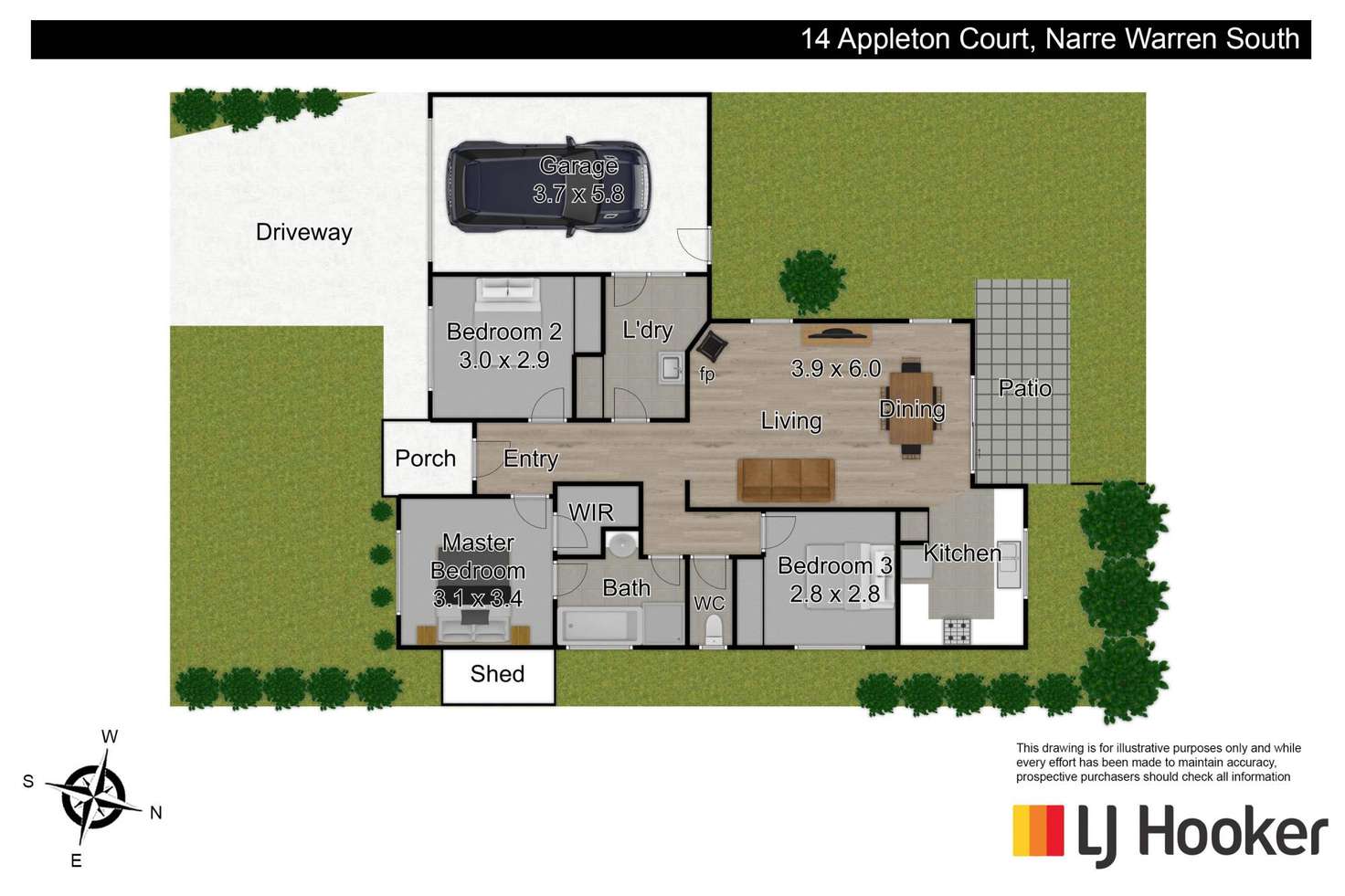 Floorplan of Homely house listing, 14 Appleton Court, Narre Warren South VIC 3805