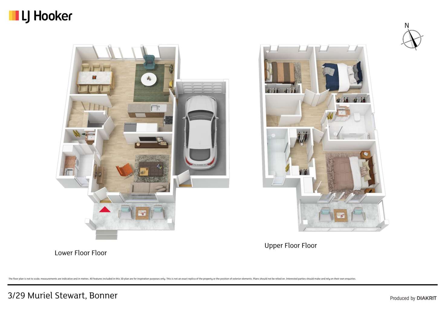 Floorplan of Homely townhouse listing, 3/29 Muriel Stewart Circuit, Bonner ACT 2914