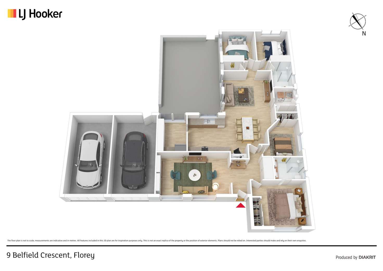 Floorplan of Homely house listing, 9 Belfield Crescent, Florey ACT 2615