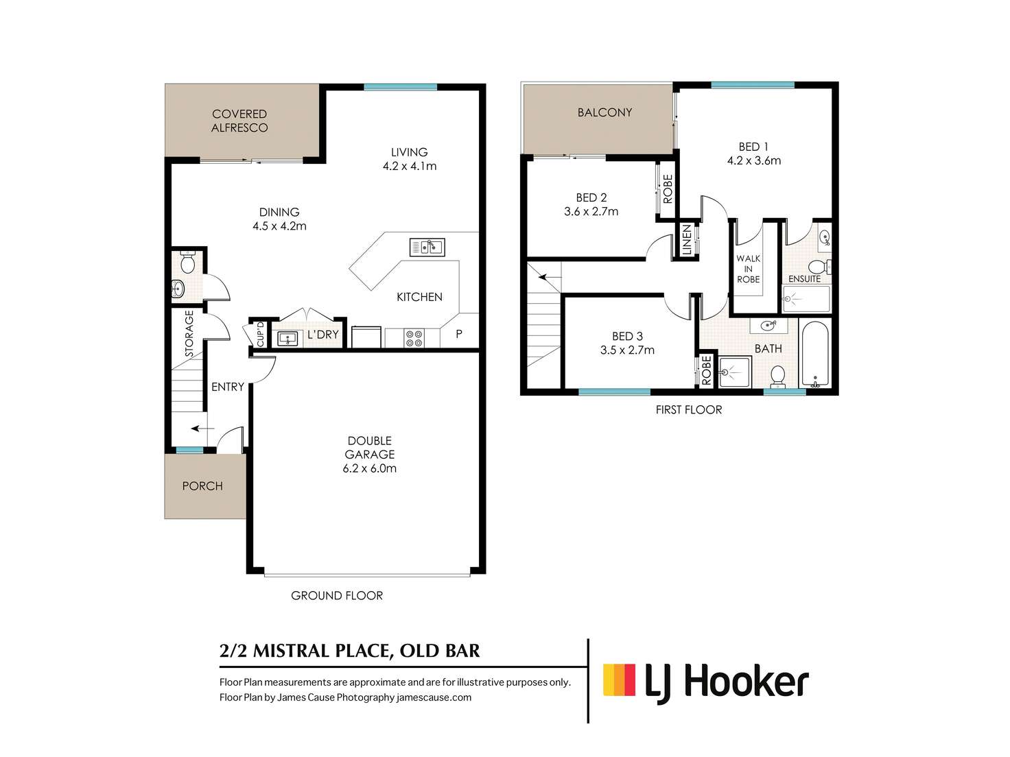 Floorplan of Homely townhouse listing, 2/2 Mistral Place, Old Bar NSW 2430