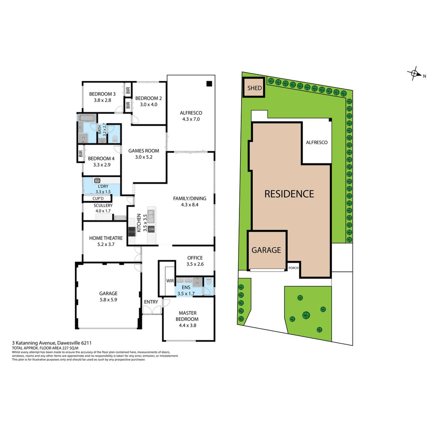 Floorplan of Homely house listing, 3 Katanning Avenue, Dawesville WA 6211